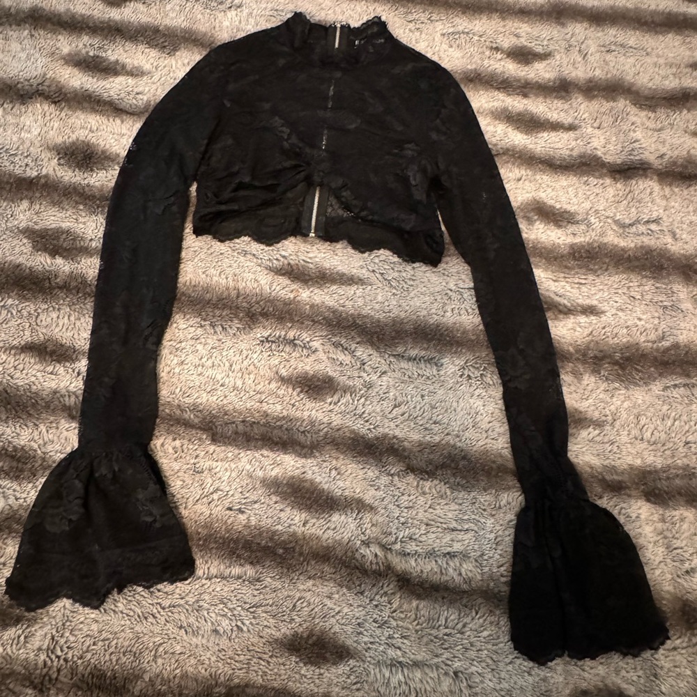 Lace Crop Top Shirt